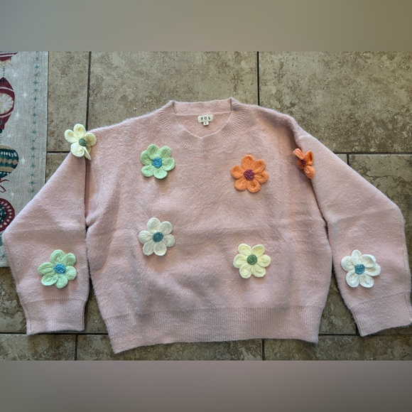 POL Sweaters - POL 3D flower Sweater New